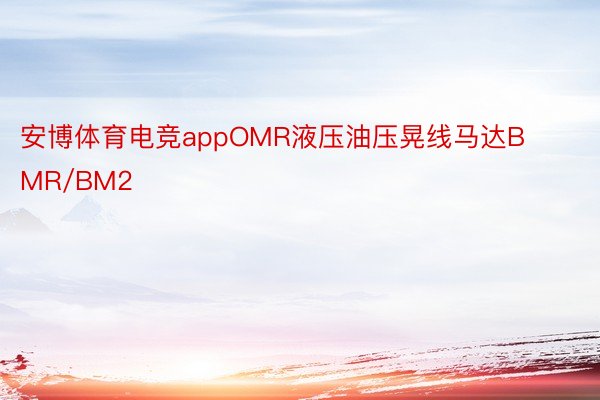 安博体育电竞appOMR液压油压晃线马达BMR/BM2