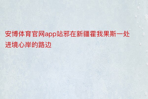 安博体育官网app站邪在新疆霍我果斯一处进境心岸的路边